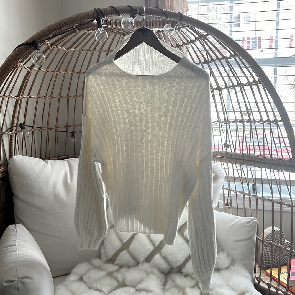Cotton candy LA size s/m of white soft sweater.